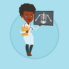 Image showing Doctor examining radiograph vector illustration.