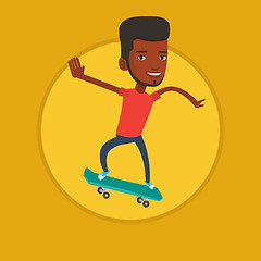 Image showing Man riding skateboard vector illustration.