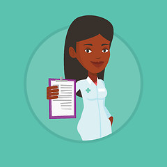 Image showing Doctor with clipboard vector illustration.