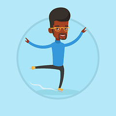 Image showing Male figure skater vector illustration.