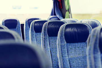 Image showing travel bus interior and seats