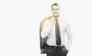 Image showing happy smiling businessman