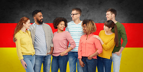 Image showing international group of people over german flag