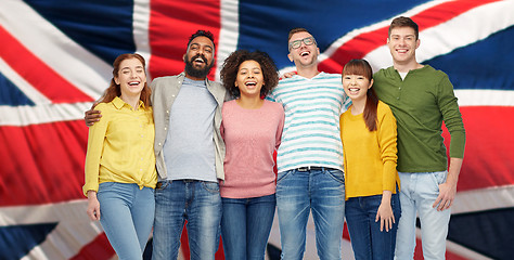 Image showing international group of happy smiling people