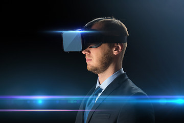 Image showing businessman in virtual reality glasses or headset