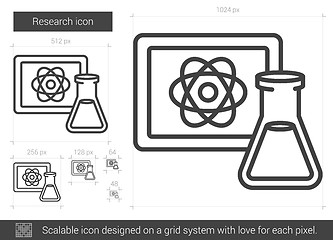 Image showing Research line icon.