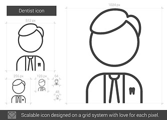 Image showing Dentist line icon.