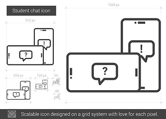 Image showing Student chat line icon.