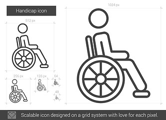 Image showing Handicap line icon.