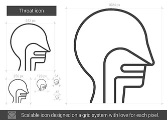 Image showing Throat line icon.