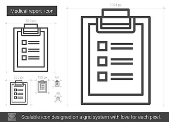 Image showing Medical report line icon.