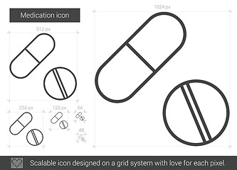 Image showing Medication line icon.