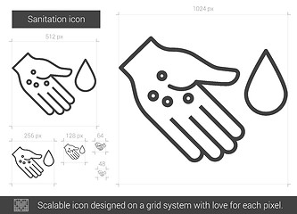 Image showing Sanitation line icon.