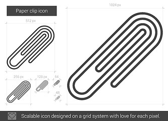 Image showing Paper clip line icon.