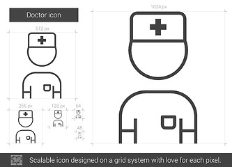 Image showing Doctor line icon.