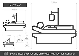 Image showing Patient line icon.