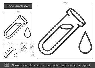 Image showing Blood sample line icon.