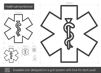 Image showing Health care symbol line icon.