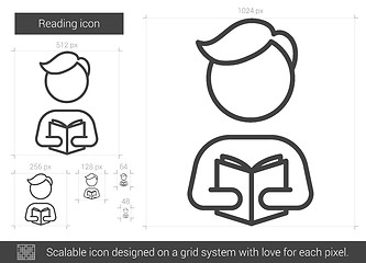 Image showing Reading line icon.