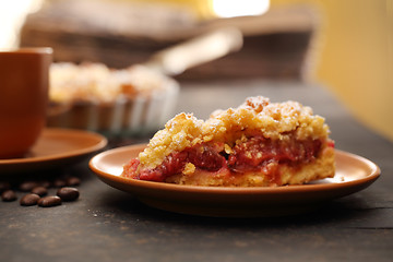 Image showing Cake with plums.