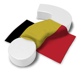Image showing question mark and flag of belgium - 3d illustration