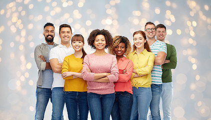 Image showing international group of happy smiling people