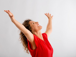 Image showing Portrait of a happy mature woman