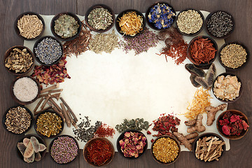 Image showing Dried Medicinal Herbs and Flowers