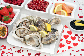 Image showing Aphrodisiac Food for Valentines Day