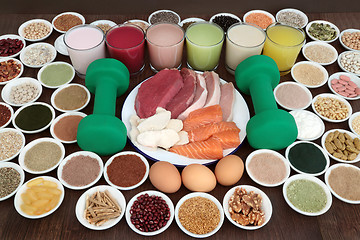 Image showing Health Food and Drinks for Body Builders