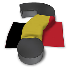 Image showing question mark and flag of belgium - 3d illustration