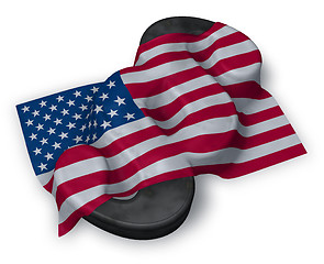 Image showing usa flag and paragraph symbol - 3d illustration