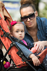 Image showing mother and baby in the park