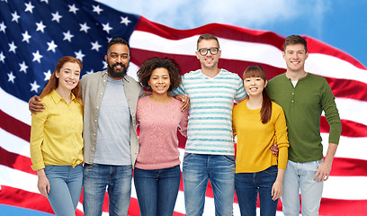 Image showing international group of happy smiling people