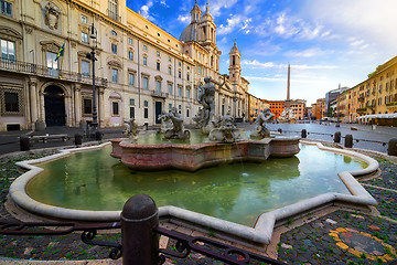 Image showing Piazza Navona in the morning