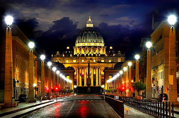 Image showing Vatican at night