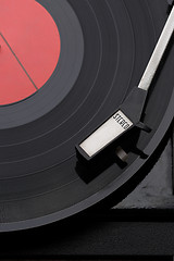 Image showing Picture of black vinyl records