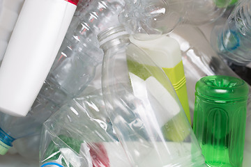 Image showing Photography of utilized PET bottles