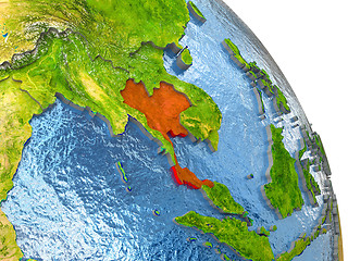 Image showing Thailand on Earth in red