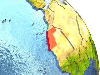 Image showing Western Sahara on Earth in red