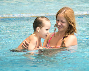 Image showing happy mother with her son