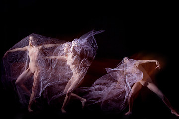 Image showing The sensual and emotional dance of beautiful ballerina