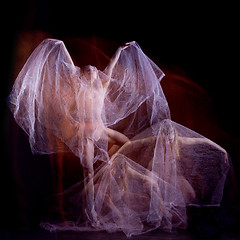 Image showing The sensual and emotional dance of beautiful ballerina