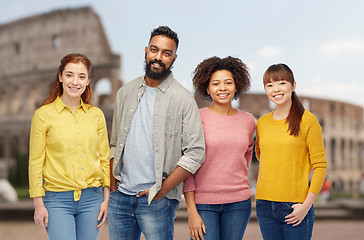 Image showing international group of happy smiling people