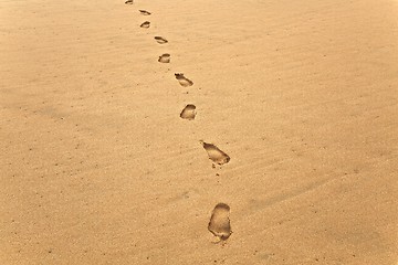 Image showing Footsteps in Sand