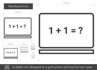 Image showing Blackboard line icon.