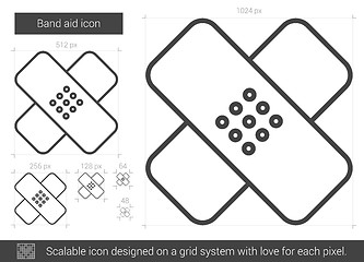 Image showing Band aid line icon.