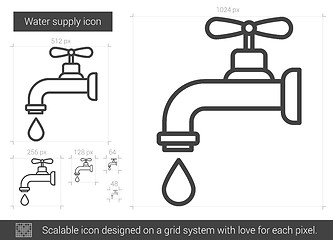 Image showing Water supply line icon.