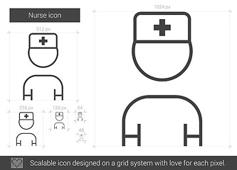 Image showing Nurse line icon.