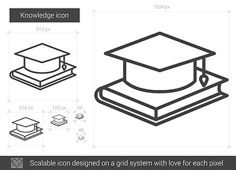 Image showing Knowledge line icon.